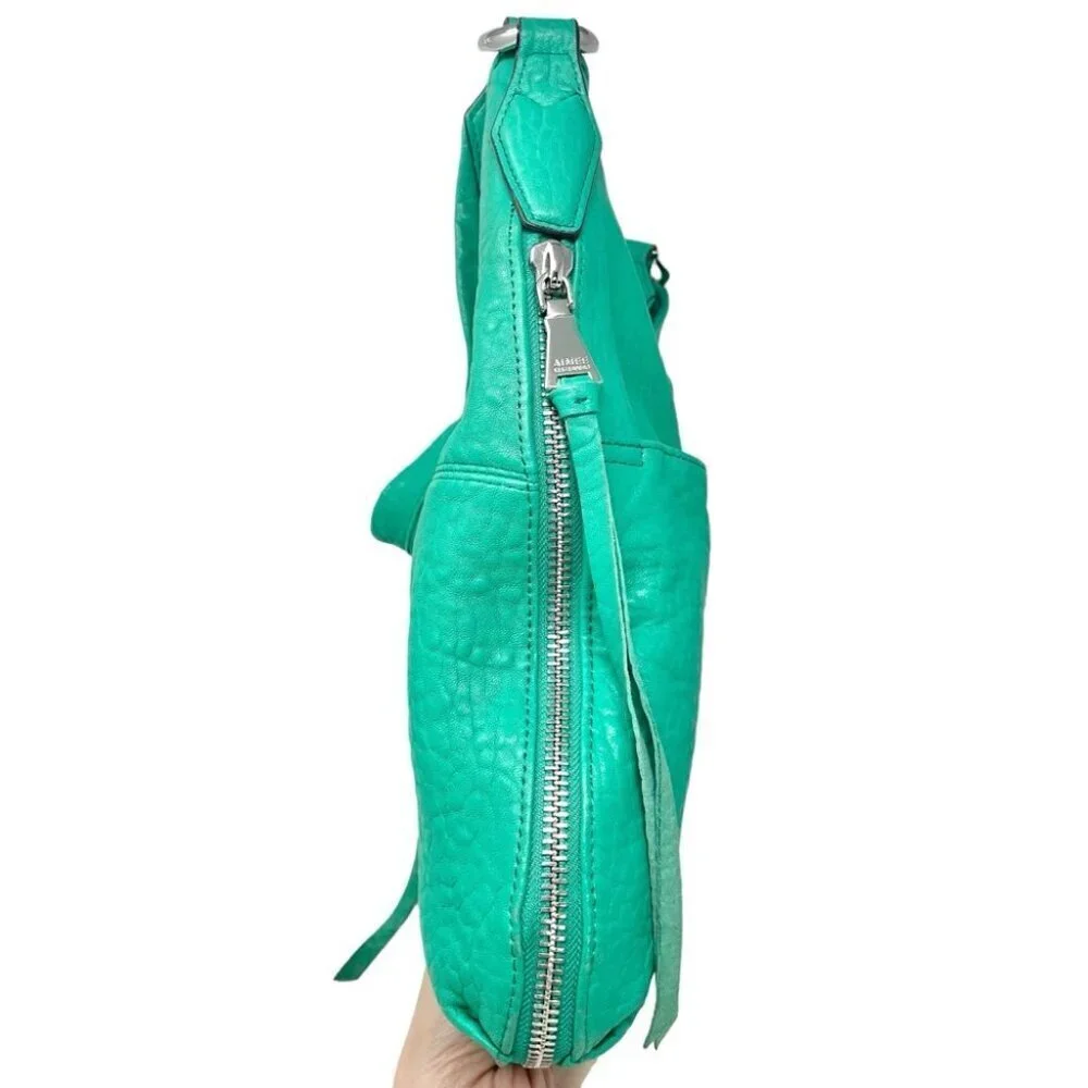 Aimee Kestenberg Good Times Teal Bubble Leather Hobo Bag